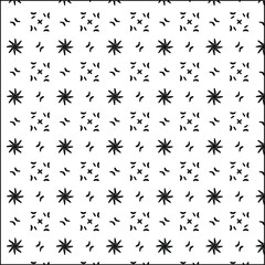  Geometric vector pattern with triangular elements. Seamless abstract ornament for wallpapers and backgrounds. Black and white colors. 