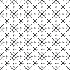 Fototapeta premium Geometric vector pattern with triangular elements. Seamless abstract ornament for wallpapers and backgrounds. Black and white colors. 