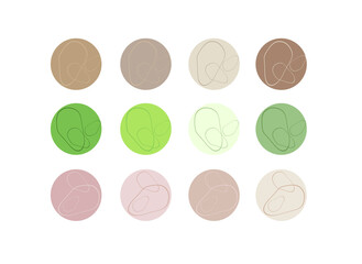 Highlights of Cover Stories (beige, green and pink palette)