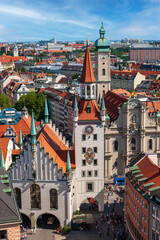 Obraz premium The panorama view of Munchen city centre