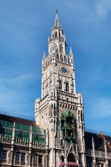 Fototapeta premium New town hall in the northern part of Marienplatz square. Munich, Germany