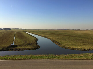 ditch in dutch landscape