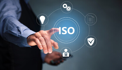 man holding ISO icon
