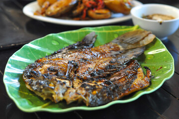 Grilled Gurame fish, A traditional cuisine from Indonesia