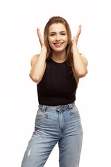 Obraz premium portrait of smiling young woman