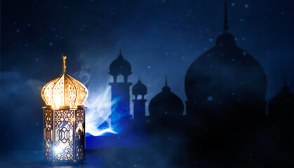Arabic lantern, Ramadan kareem background - obrazy, fototapety, plakaty