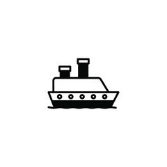 boat logo icon design with black colour