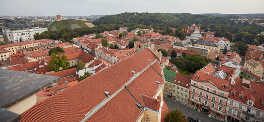 Obraz premium Panorama of Vilnius Lithuania September 9, 2018