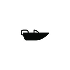 Fototapeta na wymiar boat logo icon design with black colour