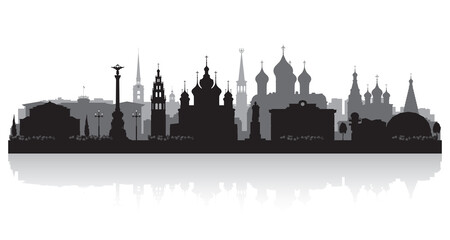 Yaroslavl Russia city skyline silhouette