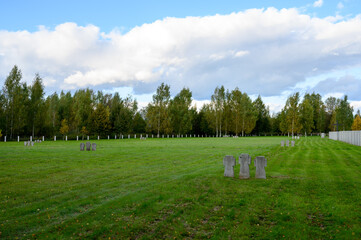 Fototapeta na wymiar Mass graves at the German military cemetery at the Memorial complex 