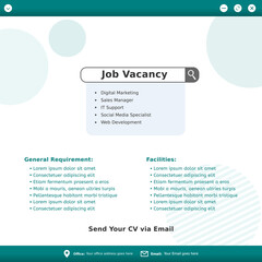 Job recruitment design for companies. Square social media post layout. We are hiring banner, poster, flyer, background template