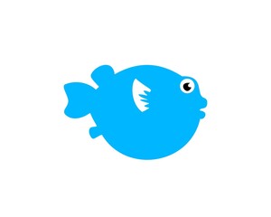 simple silhouette puffer fish