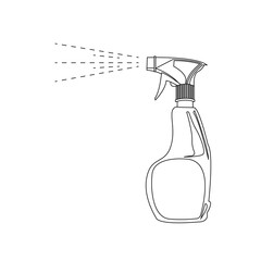 spray gun with antiseptic. cleaning agent.