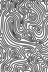 Black and white wave pattern. Abstract background. Vector illustration.