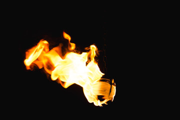 fire balls isolated on black