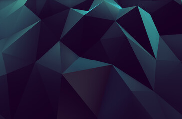 Obraz premium Polygon Abstract Backgrounds Sea color