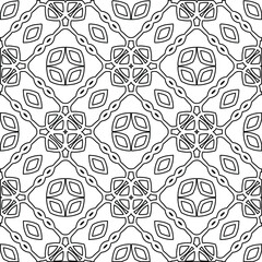  Geometric vector pattern with triangular elements. Seamless abstract ornament for wallpapers and backgrounds. Black and white colors. 