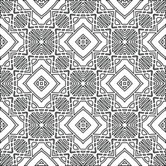 Geometric vector mandala with triangular elements. abstract ornament for wallpapers and backgrounds. Black and white colors.