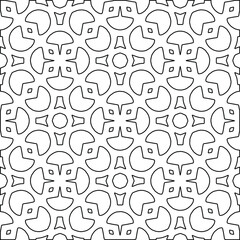 Geometric vector mandala with triangular elements. abstract ornament for wallpapers and backgrounds. Black and white colors.