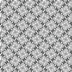  Geometric vector pattern with triangular elements. Seamless abstract ornament for wallpapers and backgrounds. Black and white colors. 