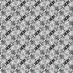  Geometric vector pattern with triangular elements. Seamless abstract ornament for wallpapers and backgrounds. Black and white colors. 