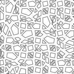  Geometric vector mosaic with triangular elements. abstract ornament for wallpapers and backgrounds. Black and white colors. 
