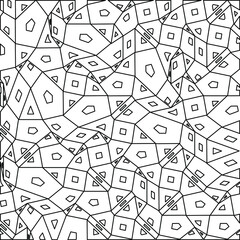  Geometric vector mosaic with triangular elements. abstract ornament for wallpapers and backgrounds. Black and white colors. 