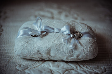 Obraz premium pillow with wedding rings