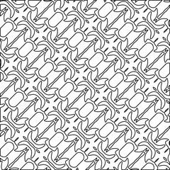  Geometric vector pattern with triangular elements. Seamless abstract ornament for wallpapers and backgrounds. Black and white colors. 