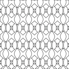 Naklejka premium Geometric vector pattern with triangular elements. Seamless abstract ornament for wallpapers and backgrounds. Black and white colors. 