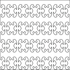  Geometric vector pattern with triangular elements. Seamless abstract ornament for wallpapers and backgrounds. Black and white colors. 