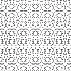  Geometric vector pattern with triangular elements. Seamless abstract ornament for wallpapers and backgrounds. Black and white colors. 