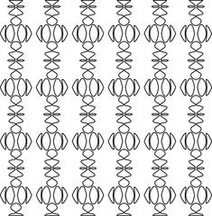  Geometric vector pattern with triangular elements. Seamless abstract ornament for wallpapers and backgrounds. Black and white colors. 