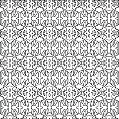  Geometric vector pattern with triangular elements. Seamless abstract ornament for wallpapers and backgrounds. Black and white colors. 