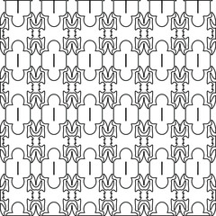  Geometric vector pattern with triangular elements. Seamless abstract ornament for wallpapers and backgrounds. Black and white colors. 