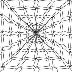  Geometric vector mandala with triangular elements. abstract ornament for wallpapers and backgrounds. Black and white colors. 