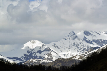 Fototapeta na wymiar The harsh beauty of the Caucasus Mountains