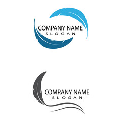 Fototapeta premium Feathers Logo Template vector symbol nature