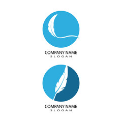 Feathers Logo Template vector symbol nature