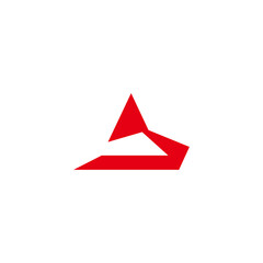 letter b simple geometric fast motion logo vector