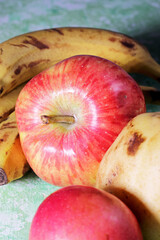 still life with apples, pears and bananas 