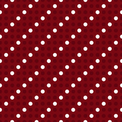 Vintage polka dots in burgundy tones