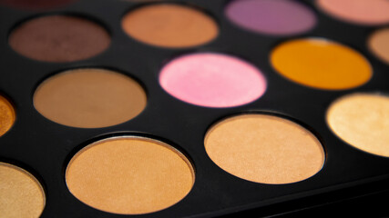 Eyeshadow palette zoomed