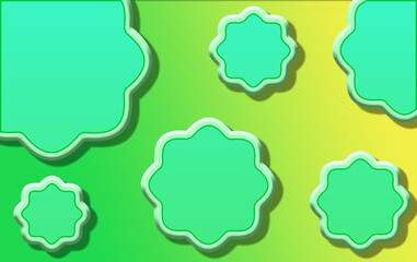 cloud cookie shapes with gradient overlay and yellow green spring holiday background
