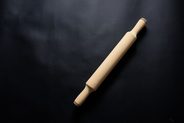 Baking background with copy space on black surface for your text. Top view.