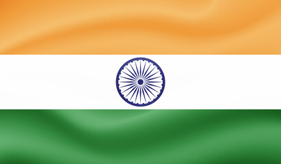 Grunge India flag. India flag with waving grunge texture.