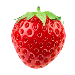Studio macro shot of Fresh strawberry isolated on white background