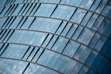 minimum skyscraper window view under blue sky