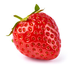 Studio macro shot of Fresh strawberry isolated on white background